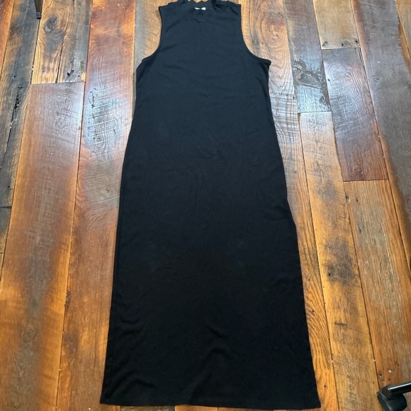 Bella Dahl Sleeveless Mock Neck Midi Dress Black Size Medium - Picture 2 of 7